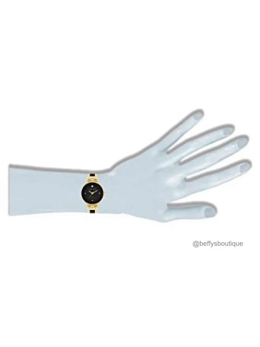 Anne Klein Diamond Dial Gold-Tone Bracelet Watch